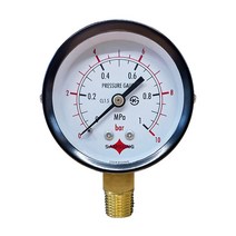 삼성계기 일반 압력계 연성계 진공계 A타입 60파이 유체 압력 측정용, 60파이 -1 10bar 연성계