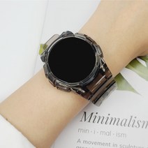 와니즈 갤럭시워치4/5 호환 투명 일체형 스트랩, 블랙, 44mm