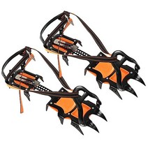 아이젠 체인아이젠 등산용 미끄럼 방지 신발 망간 스틸 커버 12 개의 치아 등반 아이젠 야외 겨울 산책, 01 01