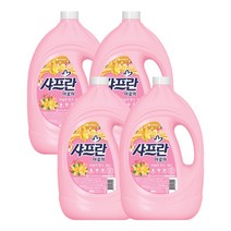 [엘지생활건강] 샤프란 아로마 섬유유연제 바닐라 핑크 3.1L x 4개, 1세트