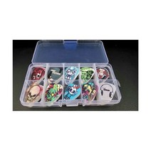 SOACH 50개 0.46 .071 1.0mm 프린트 기타 픽 멀티 그림 믹스 10 그리드 박스 세트 부품 및 액세서리, 10G Q