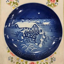 (엔틱/빈티지) 로얄코펜하겐 1982년 빙앤그뢴달 B&G 크리스마스 기념접시