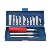 1+1 페이퍼 종이 나무 아트 정밀 커터 공예 공작 프라모델 3D 프린터 후가공 조각 칼 13pcs 세트 M10664, 1+1)2개
