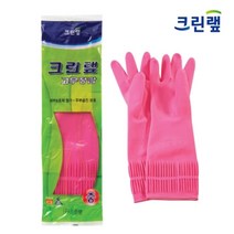 크린랩 고무장갑 (M)중_100켤레, 핑크