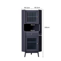 원목 코너 ㄱ자 선반 진열장 원목 코너장, 그레이L