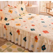 침대 레이스 스커트 알록달록 침실 베드 매트리스