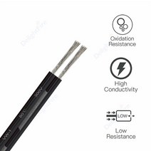 충전기 충전케이블 미러링케이블 5100m 2 핀 전선 22 AWG LED 연장 케이블 스피커 오디오 스트립 조명 태양 전지 패널 램프 전구 172008, Black_5m | 26AWG