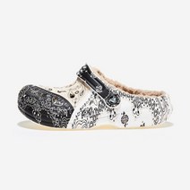 국내매장용 크록스 CROCS 클래식 라인드 반다나 클로그 CLASSIC LINED BANDANA CLOG 208061 화이트/블랙 가을/겨울