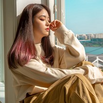 보나헤어 붙임머리 인모 옴브레 헤어피스 라일락 컬러, 옴브레종류:솔리드옴브레|스타일:바디웨이브, 단품