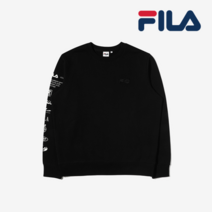 휠라 휠라FS2POD1108X 공용 아카이브 SHEEVE 포인트 맨투맨 티셔츠 BLK