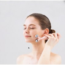 Lourdes 진동 페이스롤러 브이라인 얼굴마사지기 쪼임 팔다리 롤러, 실버