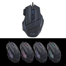 가성비좋은 USB 게이밍 마우스 7버튼 LED라이트 사무업무 겸용