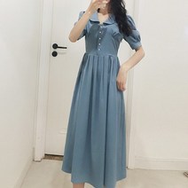 언발프릴원피스 마린넥 여성 여름 핫한 프렌치 슬림핏 디자인감각 보이핏 볼륨 첫사랑 티타임 2150600232