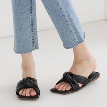 니나스파리 엑스 매듭 사선토 슬리퍼