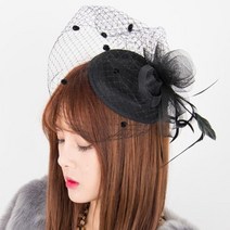 쿠키세븐 R8876 레이스 깃털장미 베일