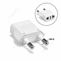 1pcs 미국 EU 플매트 카펫 매트 러그 전기 소켓 유럽 여행 전원 어댑터 변환기 AC 콘센트, [01] 1pcs, [04] 4.8mm white, 04 4.8mm white_01 1pcs