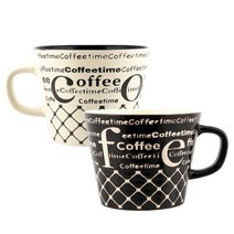 진성물산 도자기 W10.5cm 카페 컵 잔 머그 차 커피 프린팅 0W4742BB, 1개, 1개