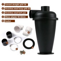 사이클론 집진기 진공 청소기 건설 및 가정용 파우더 필터 분리기, [04] Black- 50-32adapters