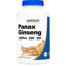 뉴트리코스트 파낙스 진셍 1000mg 글루텐 프리 캡슐, 240개입, 1개