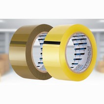 우체국 관공서 택배 박스 포장용 박스테이프 20개 물류창고 구청 추천 품질, 더블경포장 76M 황색 20P