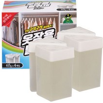 옷장용탈취제(65g x 4개입)_코튼향 옷장냄새제거/옷장제습제/옷장방향제/냄새먹는하마/물먹는하마, 1