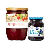 복음자리 딸기잼640g+45도블루베리잼350g, 1세트