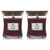 우드윅 미니캔들 85g, 2개, 블랙체리