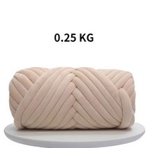 목도리 뜨개실 가방 뜨개질 벨벳 원사 DIY 따뜻한 매우 두꺼운 양모 실 모자 퀼트 담요 쿠션 벌크 청키 로빙 핸드 니트 1kg 232879, Beige 0.25KG