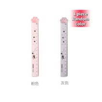 귀여운 고양이 발 플라스틱 직선 눈금자 카와이 학교 사무용품 플래너 액세서리 학생용 상금 116386, 1 PC 임의의 색상