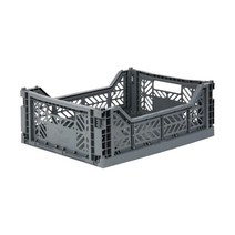 아이카사 폴딩박스 M stone grey 스톤그레이 수납박스 수납바구니 수납함 정리함, 1개