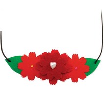 어린이집 재단 펠트 간편 만들기 카네이션꽃목걸이 10인 부모님 셀프 미술재료 집콕놀이