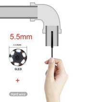 가정용cctv 미니 내시경 카메라 방수 IP67 조정 가능한 소프트 와이어 6 led 7mm 내시경 카메라 안드로이드 USB 검사 카메라 자동차, CHINA_3.5m | 5.5mm and hard wi