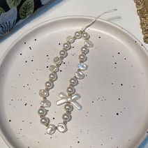 세이밤 리본 진주 키링