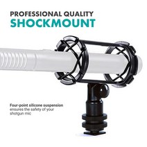 SMM1 마이크 쇼크 마운트 카메라 콜드 슈 포함 샷건 마이크용 직경 19-25mm (Rode NTG-1 NTG-2 Sennheiser MKE-600 포함)