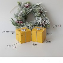 예단함 보약용돈 오프라벨 오동나무상자 우드도시락 원목선물상자 나무보석함 크라프트상자 꽃상자 리본 및 태그 호의 상자와 2pcs 파티 선물 상자 평화와 기쁨 휴일 상자 크리스마스, 자두