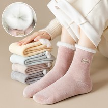 여성 수면양말 겨울 양털 보온 기모 HE-197
