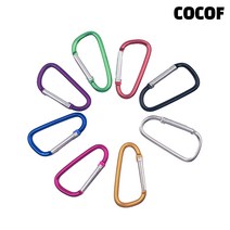 코코프 캠핑 카라비너 등산고리 소형 비너 45mm 50개입, 랜덤색상50개, 랜덤 발송