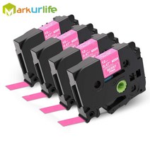 4팩 12mm 0.47 인치 라벨 테이프 Brother P-Touch TZe-MQP35 호환 PT-H100 PTD400AD PTD600 메이커, 한개옵션0