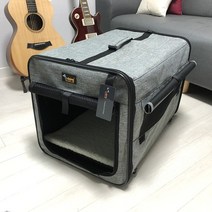 버블스타 접이식 소프트 켄넬 이동식 케이지 강화프레임, 네이비