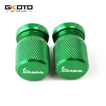 Vespa GTS GTV LX 60 125 250 300 PX 200 Primavera Sprint 오토바이 타이어 밸브 에어 포트 스템 커버 캡 플러그 CNC 액세서리, [07] Green