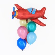 퀄라텍스 라지쉐잎 레드에어플레인 비행기풍선 헬륨 생일 파티