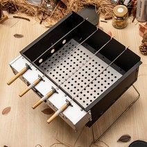 BUCK703 자동회전 꼬치구이 화로대+꼬치4개 가방증정