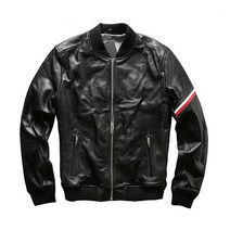 AVFLY 양가죽 미국 오토바이 재킷 코미네 알파인스타 할리데이비슨 스피디 빈티지 아라이 슈트 레트로 레빗 다이네즈 바이크 바람막이, 블랙