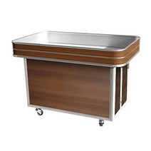 [국내산] 알미늄 매대 SM-202 / 월넛 / 접이식, [5자]W1500*D730*H820, [5자]전면+측면