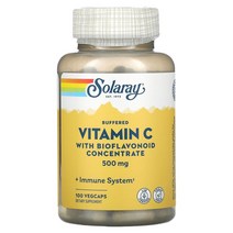솔라레이 Solaray 바이오플라보노이드 중화 비타민 C 농축물 500mg 베지 캡슐 100정 US직배송, 상세페이지 내 표시사항 참고, 1팩