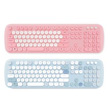 예쁜 레트로 팝 무선키보드 KBD-59, 핑크