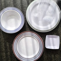 쓱싹 플라스틱 다회용접시 손님초대 집들이 블루사파이어 60p 1세트, 1개, 60개