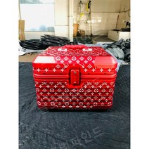 알루미늄 탑박스 커브 베스파 스쿠터 레트로 배달 가방, LV없이40L강화전체헬멧버전빨간색인쇄