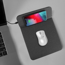 코시 슬림 고속 무선충전 마우스패드 스마트폰 휴대폰 핸드폰 아이폰 급속 충전기 거치대, 블랙, 1개