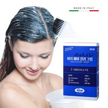 리잡 밀라노 이지 헤어칼라 순한 두피 저자극 흰머리 새치 커버 뿌리 염색약 세트 (셀프 도구포함), 밝은밤색, 1개